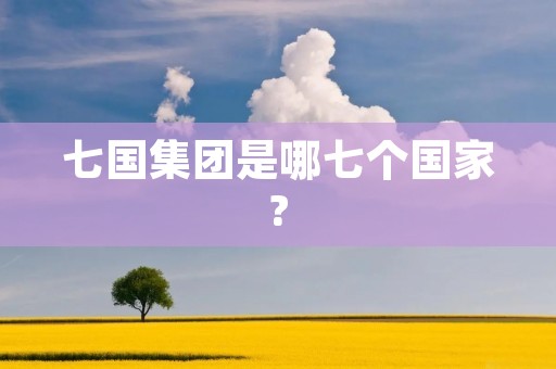 七国集团是哪七个国家? 七国集团是哪七个国家?