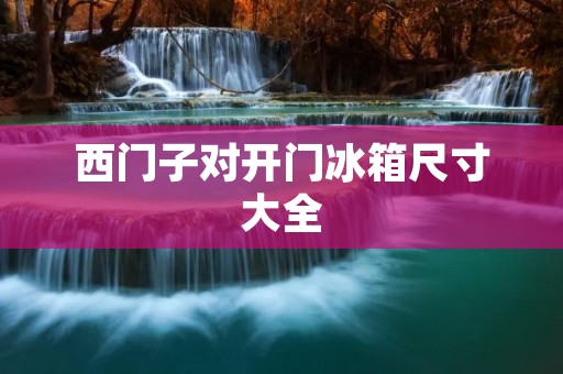 西门子对开门冰箱尺寸大全
