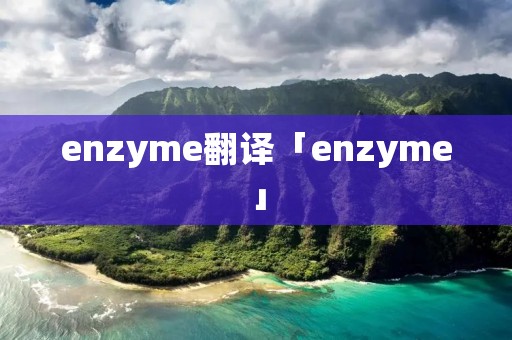 enzyme翻译「enzyme」