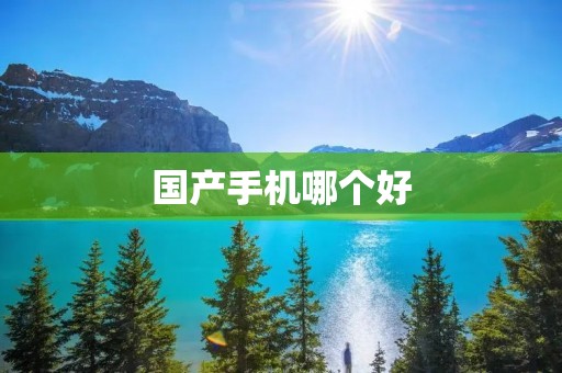 国产手机哪个好 国产手机哪个好