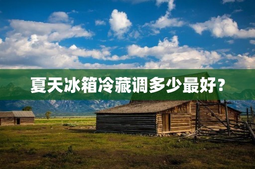 夏天冰箱冷藏调多少最好? 夏天冰箱冷藏调多少最好?