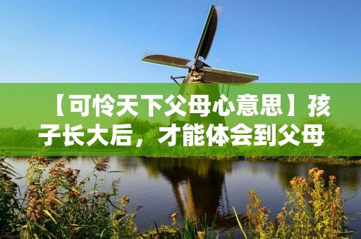 【可怜天下父母心意思】孩子长大后,才能体会到父母的辛劳与付出 【可怜天下父母心意思】孩子长大后,才能体会到父母的辛劳与付出