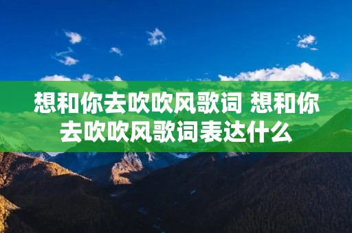 想和你去吹吹风歌词 想和你去吹吹风歌词表达什么