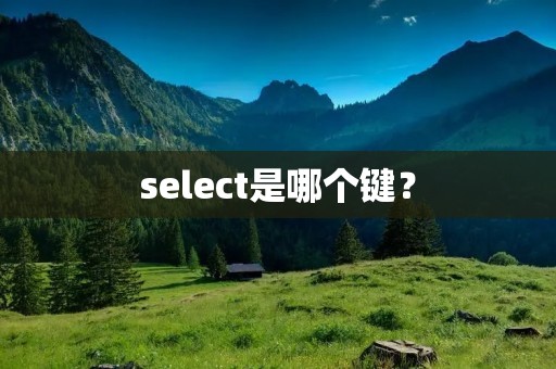 select是哪个键? select是哪个键?