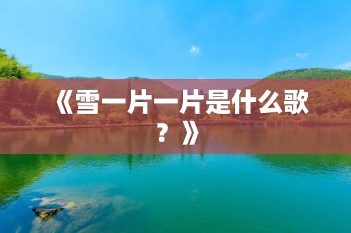 《雪一片一片是什么歌？》