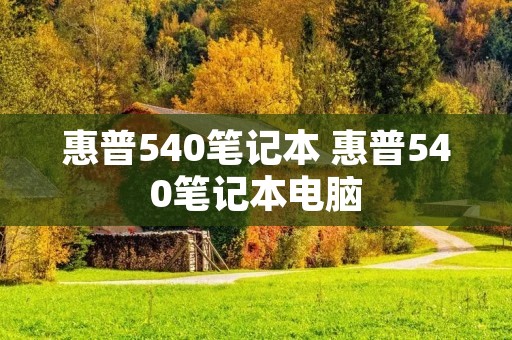 惠普540笔记本 惠普540笔记本电脑