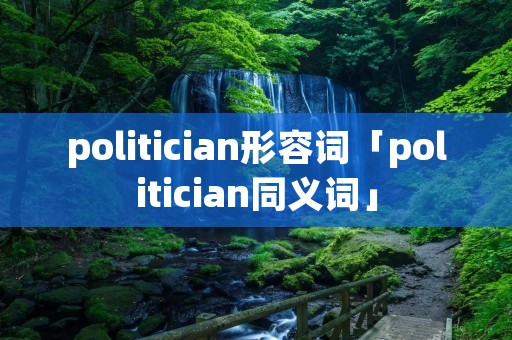 politician形容词「politician同义词」