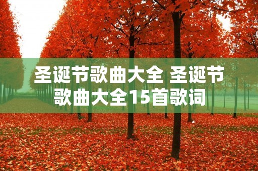 圣诞节歌曲大全 圣诞节歌曲大全15首歌词