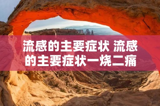 流感的主要症状 流感的主要症状一烧二痛