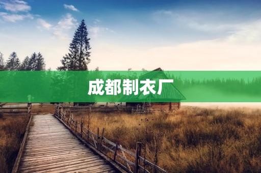 成都制衣厂:品质与创新的典范 成都制衣厂:品质与创新的典范