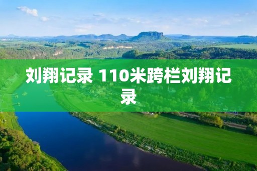 刘翔记录 110米跨栏刘翔记录