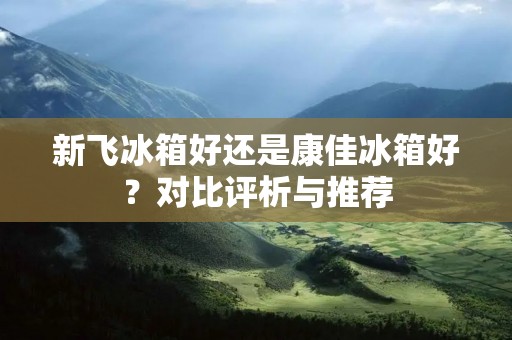 新飞冰箱好还是康佳冰箱好?对比评析与推荐 新飞冰箱好还是康佳冰箱好?对比评析与推荐