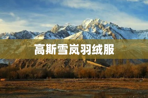 高斯雪岚羽绒服：为你带来温暖与时尚