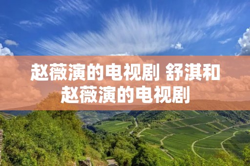 赵薇演的电视剧 舒淇和赵薇演的电视剧