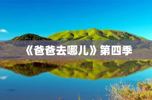 《爸爸去哪儿》第四季：欢乐亲子游
