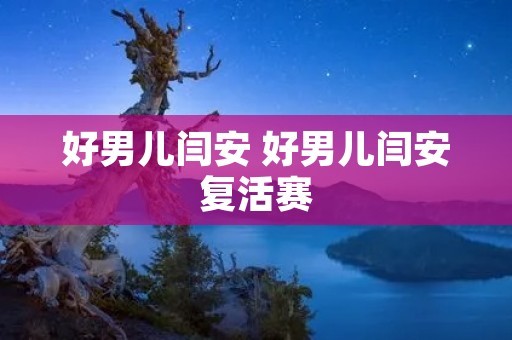 好男儿闫安 好男儿闫安复活赛