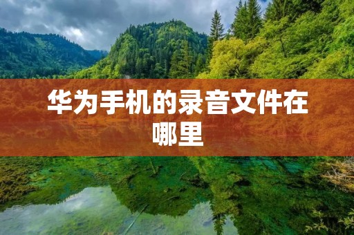 华为手机的录音文件在哪里 华为手机的录音文件在哪里