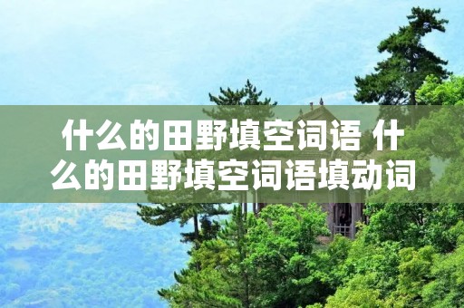 什么的田野填空词语 什么的田野填空词语填动词