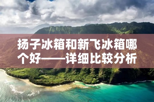 扬子冰箱和新飞冰箱哪个好——详细比较分析 扬子冰箱和新飞冰箱哪个好——详细比较分析