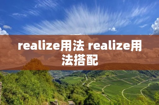 realize用法 realize用法搭配 realize用法 realize用法搭配