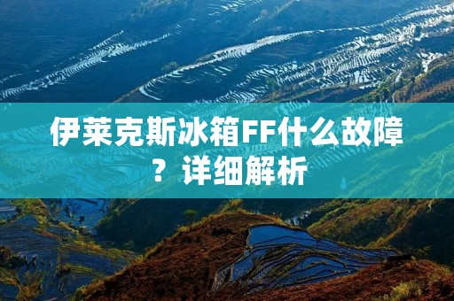 伊莱克斯冰箱FF什么故障?详细解析