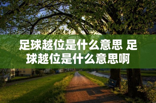 足球越位是什么意思 足球越位是什么意思啊 足球越位是什么意思 足球越位是什么意思啊