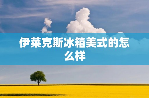 伊莱克斯冰箱美式的怎么样