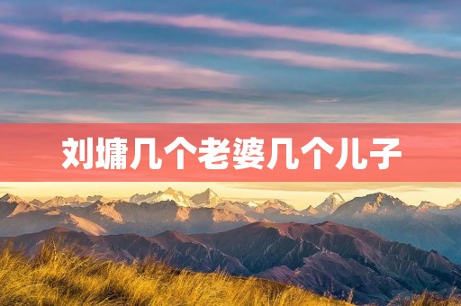 刘墉几个老婆几个儿子