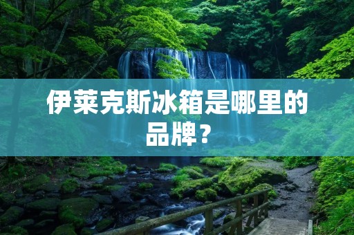 伊莱克斯冰箱是哪里的品牌？
