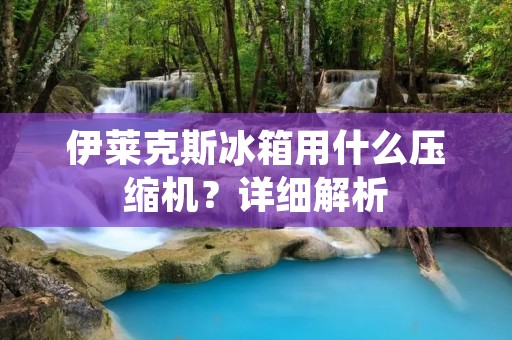 伊莱克斯冰箱用什么压缩机？详细解析
