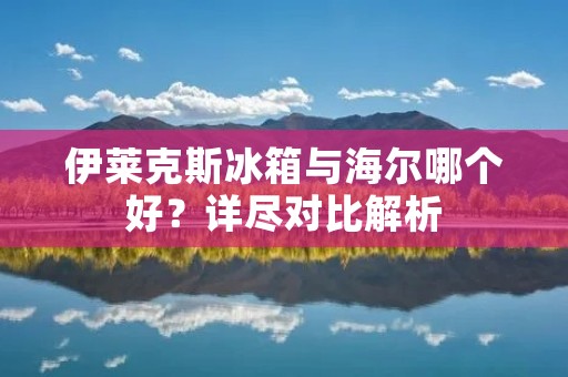伊莱克斯冰箱与海尔哪个好?详尽对比解析 伊莱克斯冰箱与海尔哪个好?详尽对比解析