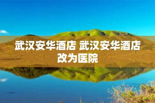 武汉安华酒店 武汉安华酒店改为医院