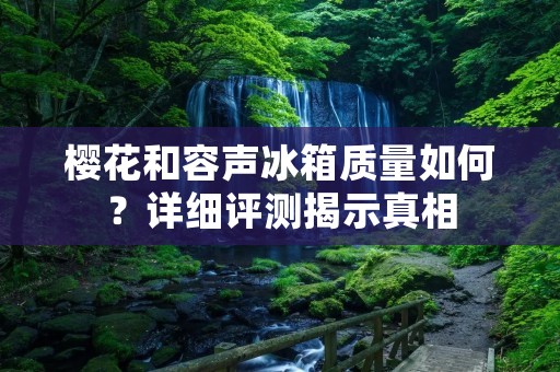 樱花和容声冰箱质量如何?详细评测揭示真相 樱花和容声冰箱质量如何?详细评测揭示真相