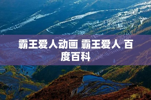 霸王爱人动画 霸王爱人 百度百科