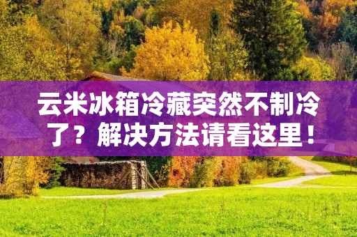 云米冰箱冷藏突然不制冷了?解决方法请看这里! 云米冰箱冷藏突然不制冷了?解决方法请看这里!