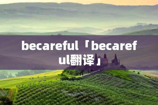 becareful「becareful翻译」