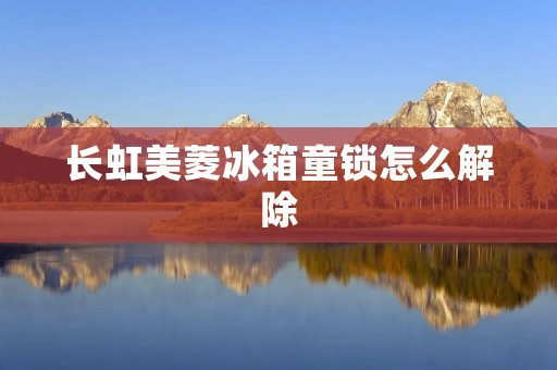 长虹美菱冰箱童锁怎么解除