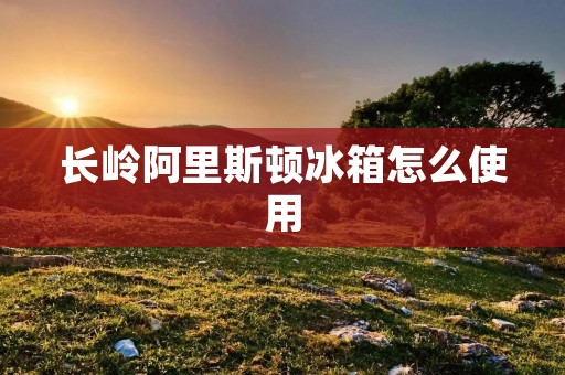 长岭阿里斯顿冰箱怎么使用 长岭阿里斯顿冰箱怎么使用