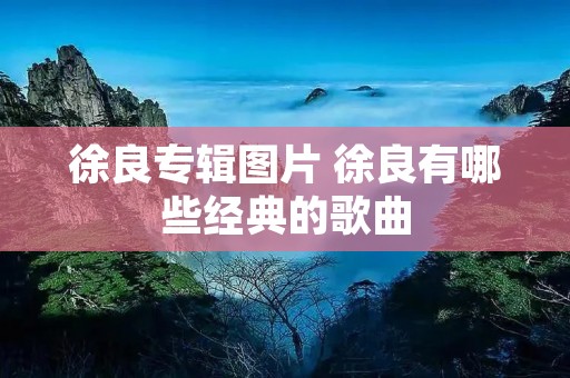 徐良专辑图片 徐良有哪些经典的歌曲