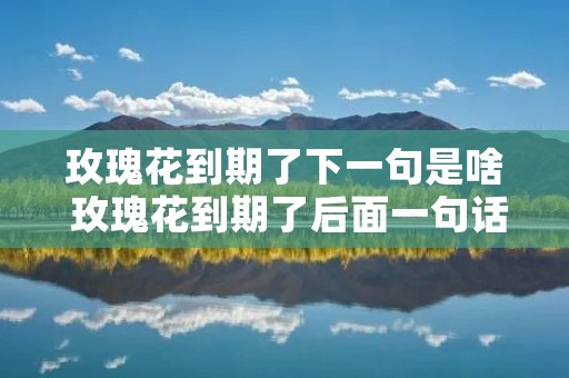 玫瑰花到期了下一句是啥 玫瑰花到期了后面一句话啥含义 玫瑰花到期了下一句是啥 玫瑰花到期了后面一句话啥含义