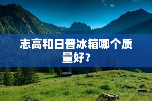 志高和日普冰箱哪个质量好? 志高和日普冰箱哪个质量好?
