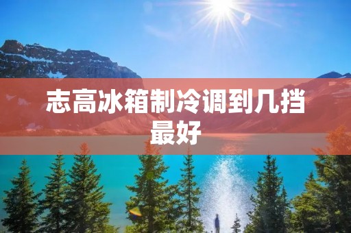 志高冰箱制冷调到几挡最好:详细解析 志高冰箱制冷调到几挡最好:详细解析