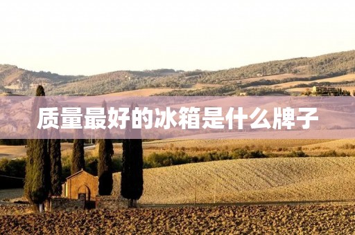 质量最好的冰箱是什么牌子