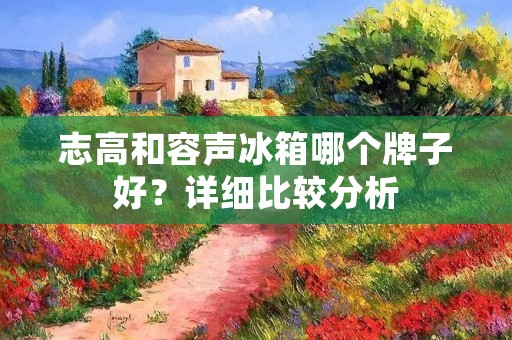 志高和容声冰箱哪个牌子好？详细比较分析