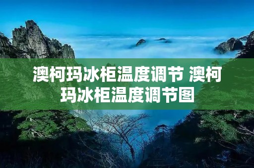 澳柯玛冰柜温度调节 澳柯玛冰柜温度调节图