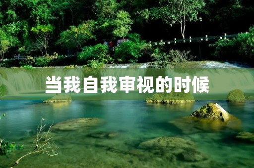 当我自我审视的时候 当我自我审视的时候