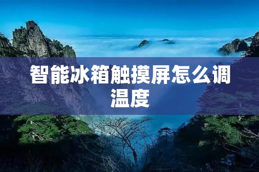 智能冰箱触摸屏怎么调温度 智能冰箱触摸屏怎么调温度