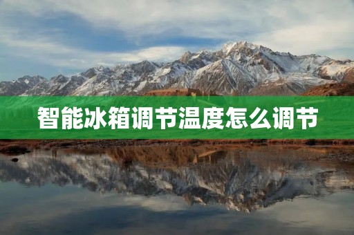 智能冰箱调节温度怎么调节 智能冰箱调节温度怎么调节