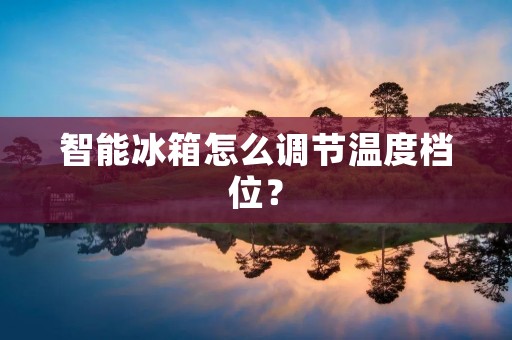 智能冰箱怎么调节温度档位？