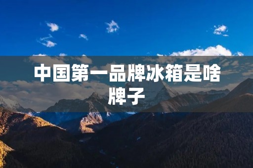中国第一品牌冰箱是啥牌子 中国第一品牌冰箱是啥牌子